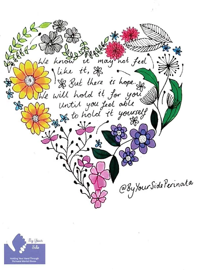 By Your Side Heart with Flowers